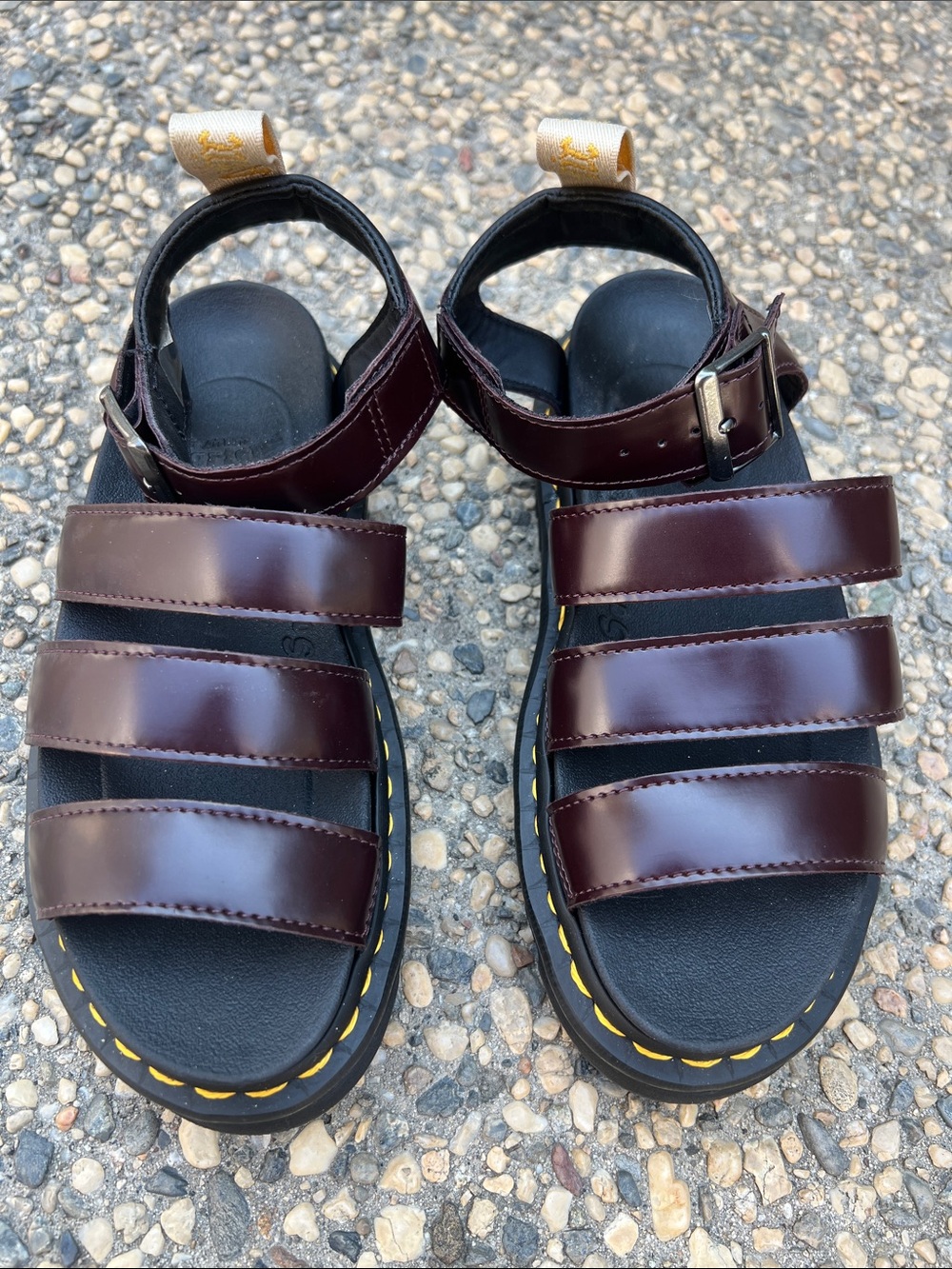 New Dr. Martens Blaire Burgundy and Red Gladiator Sandals